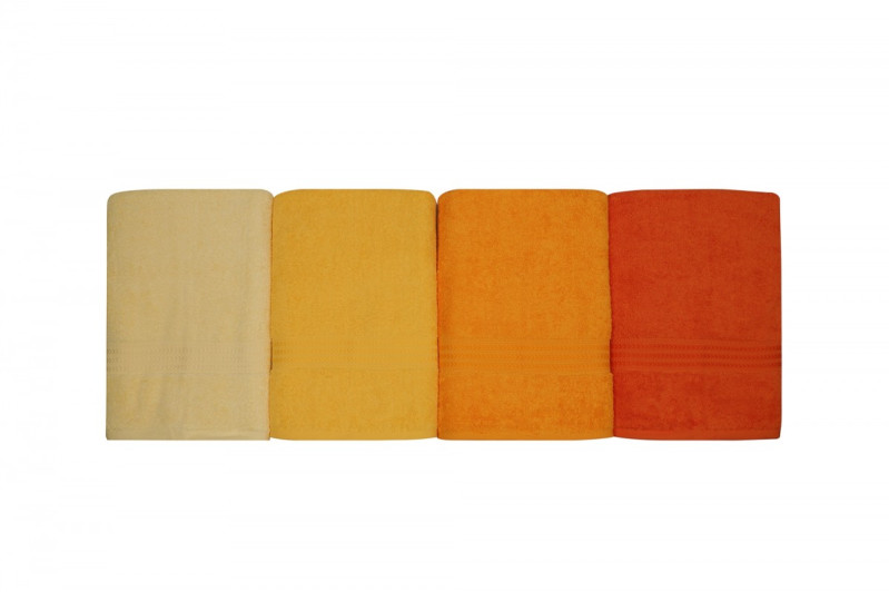 Lessentiel Sada 4 ks ručníků Rainbow 70x140 cm žlutá