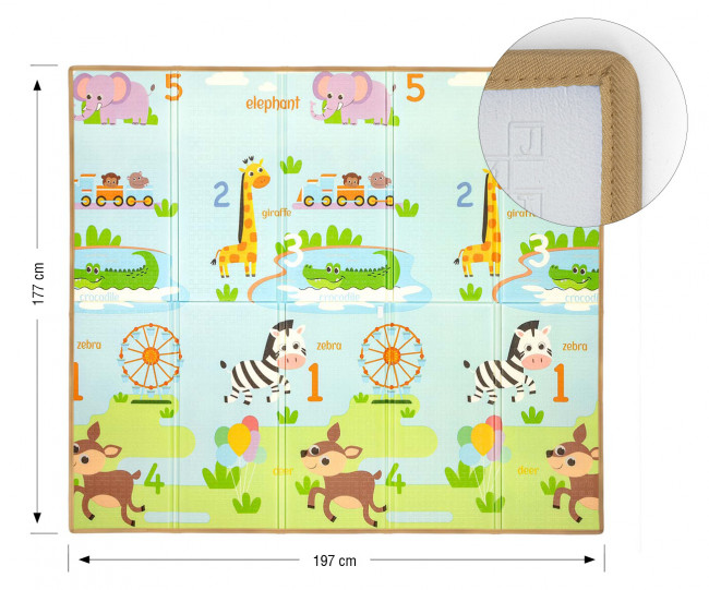 Hrací podložka pro děti MILLY MALLY 197x177 cm – Play Savanna