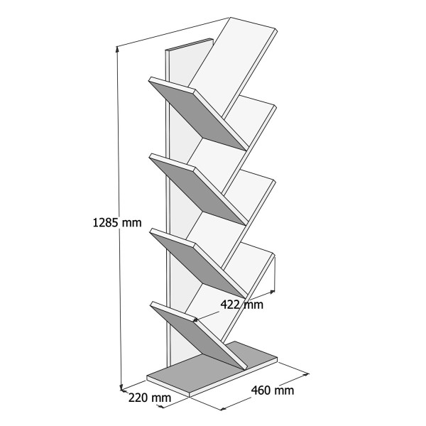 Kalune Design Knihovna HITIT ořech