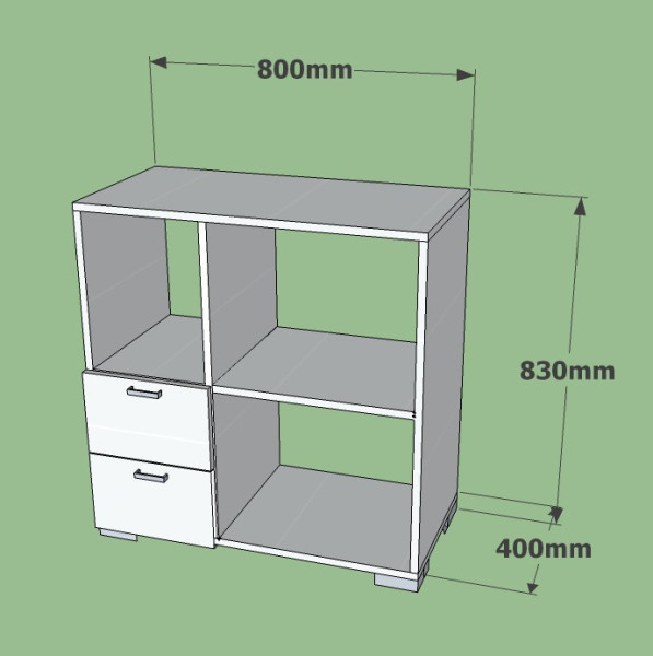 Kalune Design Kuchyňská skříňka Ece 80 cm bílá