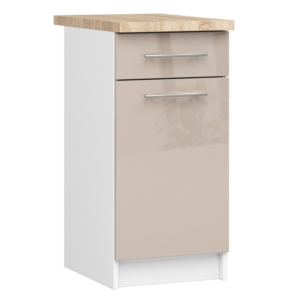 Ak furniture Kuchyňská skříňka Olivie S 40 cm 1D 1S bílá/cappuccino