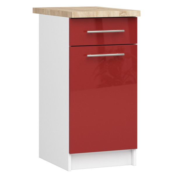 Ak furniture Kuchyňská skříňka Olivie S 40 cm 1D 1S bílo-červená