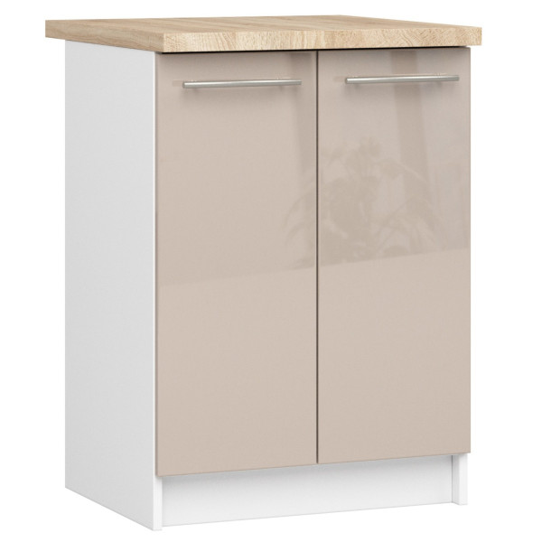 Ak furniture Kuchyňská skříňka Olivie S 60 cm 2D bílá/cappuccino