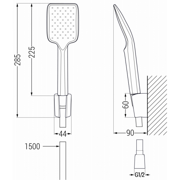 Sprchový set Mexen Fabia DF62 chrom