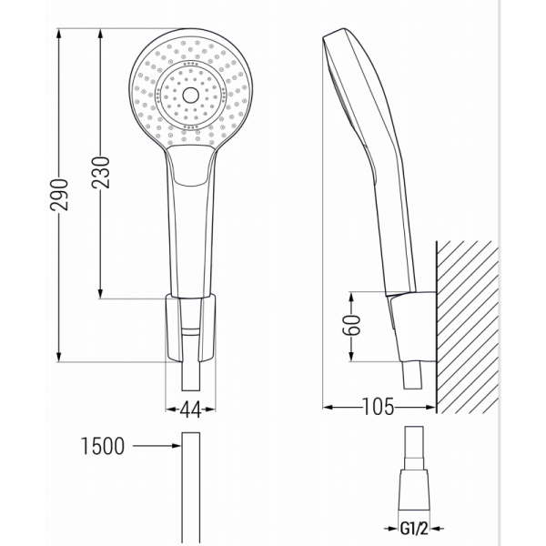 Sprchový set Mexen Fabia R05 chrom