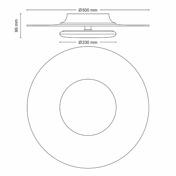 Philips 8720169195271 stropní LED svítidlo Garnet, černá, 1x 40 W 4200lm 2700K IP20