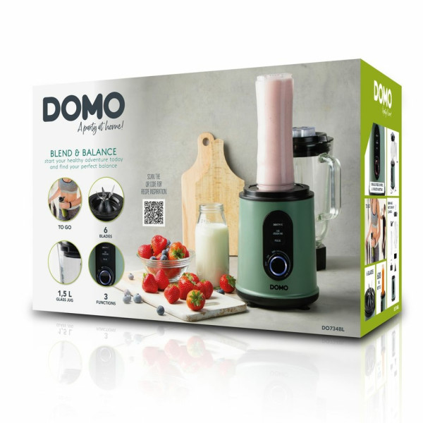DOMO DO734BL stolní mixér 2v1 se smoothie