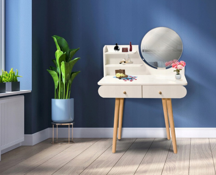 ArtJum Toaletní stolek SCANDI bílá | CM-891920