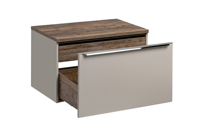 ArtCom Koupelnová skříňka s deskou SANTA Fe Taupe D80/1 | 80 cm