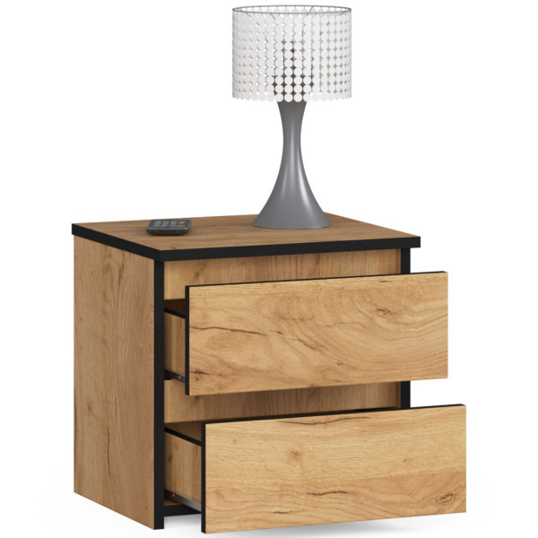 Ak furniture Noční stolek CL2 40 cm dub craft zlatý