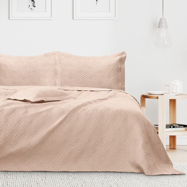 Přehoz na postel AmeliaHome Ophelia II pudrově růžový, velikost 200x220