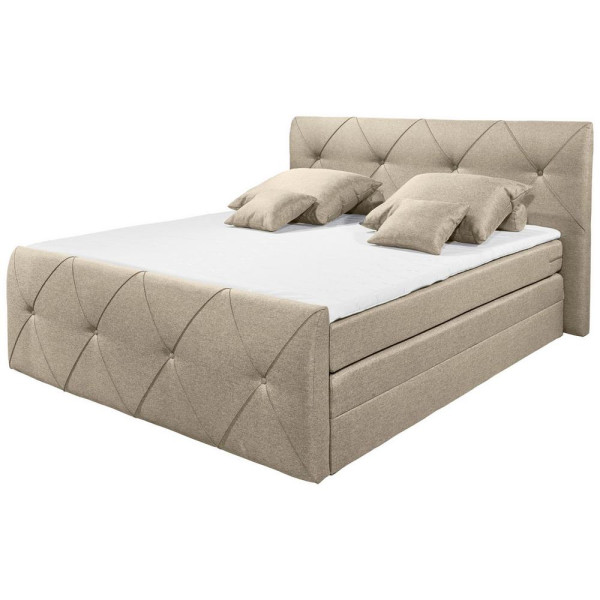 Boxspring postel CALGARY hnědá 180x200 cm