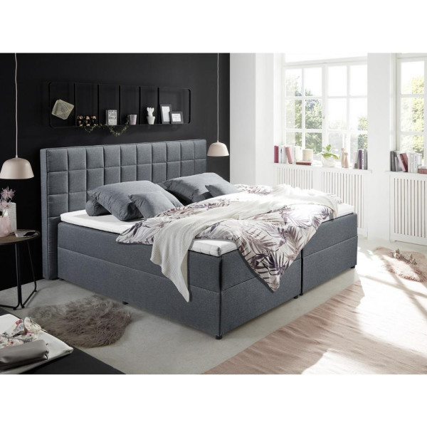 Boxspring postel ALASKA 180x200 cm antracit