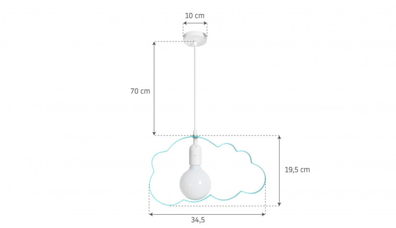 Stropní svítidlo TooLight Cloudie šedá