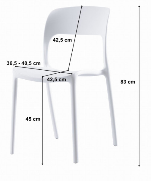 Set tří židlí IPOS bílé (3ks)