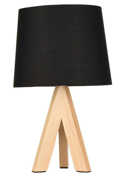 DekorStyle Stolní lampa BOHO 29 cm černá/hnědá