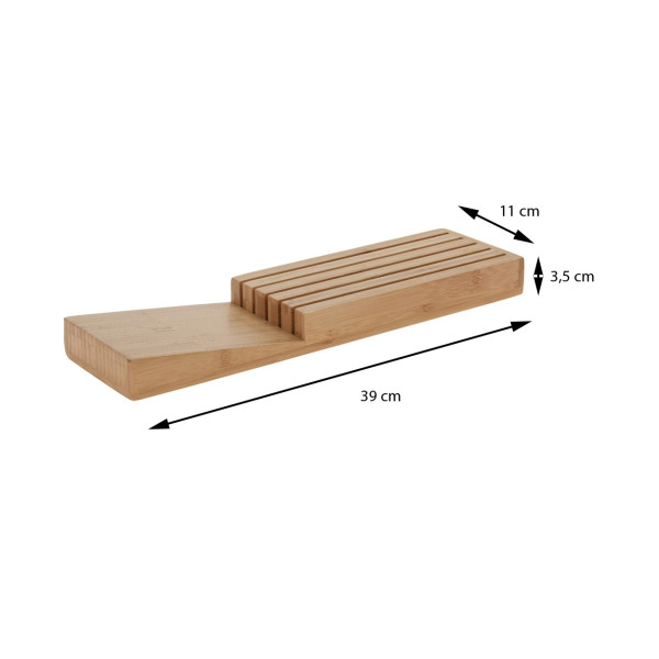 DekorStyle Stojan na nože Wood 39x11 cm bambus