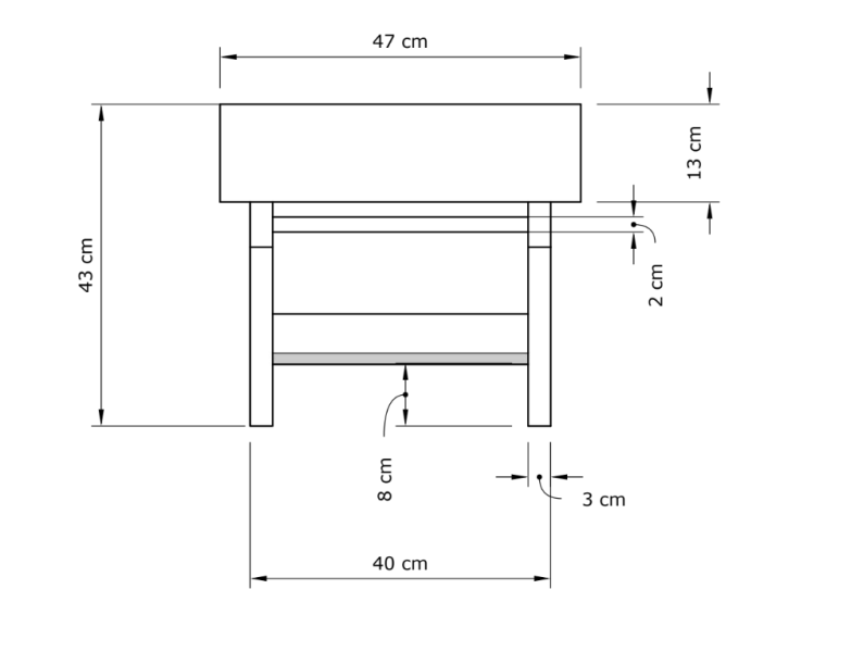 MarLiving Taburet BREEZIO 01 55 cm z masivu/béžový