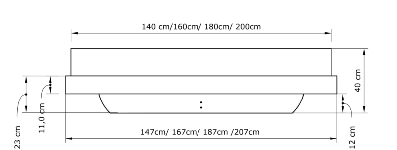 MarLiving Dvoulůžková postel CARRE 01 200x200 z masivu