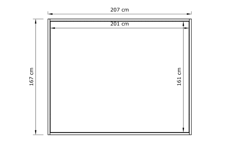 MarLiving Dvoulůžková postel CARRE 01 200x200 z masivu