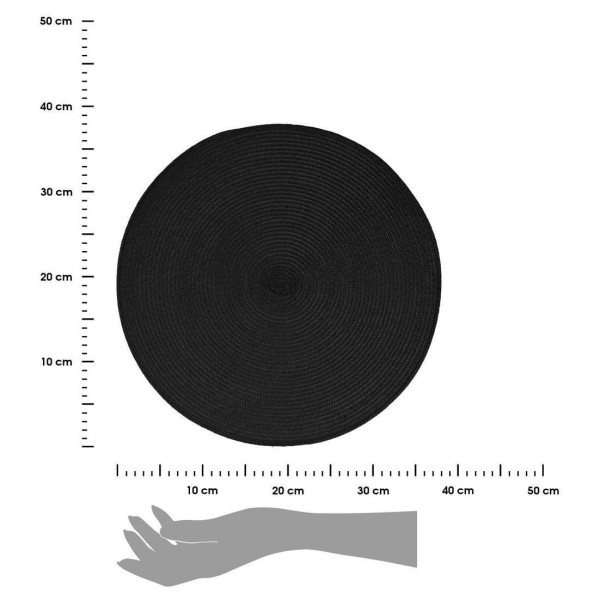DekorStyle Kulaté prostírání Braid černé