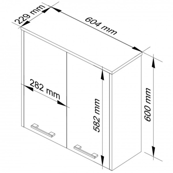 Koupelnová skříňka FIN W 60 cm 2D bílá