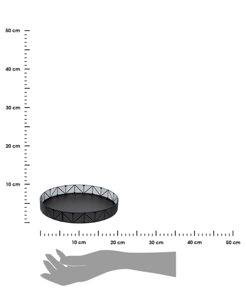 DekorStyle Servírovací podnos FRIEZE 30 cm černý