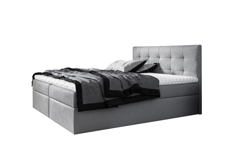 Expedo Čalouněná postel boxspring BRIGITE + topper, 160x200, jasmine 90