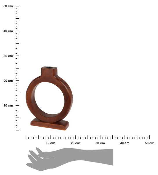 DekorStyle Svícen EVEN 21 cm z mangového dřeva