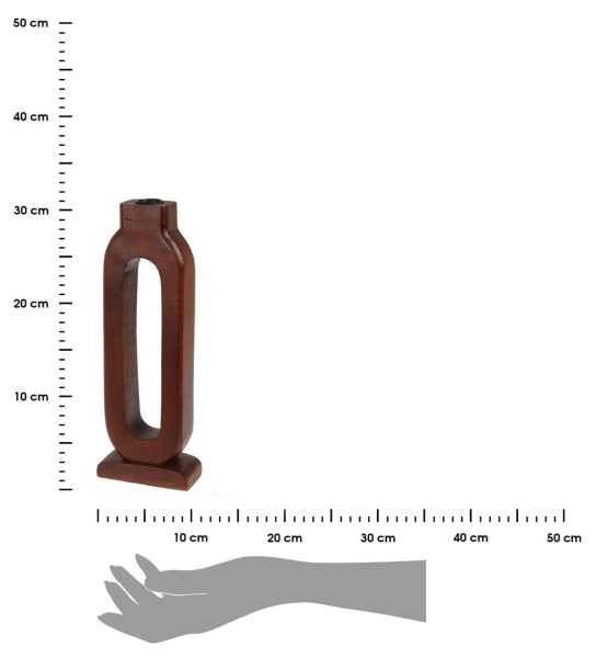 DekorStyle Svícen EVEN 30 cm z mangového dřeva