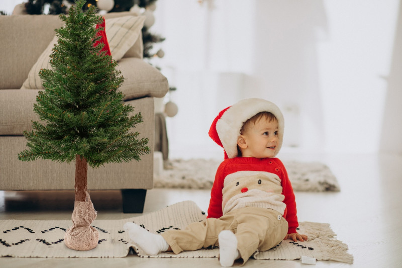 Tutumi Umělý vánoční stromek na kmeni Happy Christmas 100 cm zelený