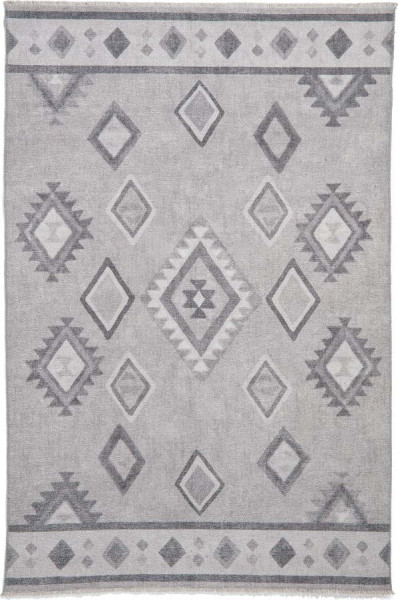 Šedý pratelný běhoun s příměsí bavlny 60x170 cm Whisper – Think Rugs