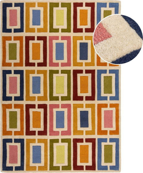 Ručně tkaný vlněný koberec 160x230 cm Retro Blocks – Flair Rugs