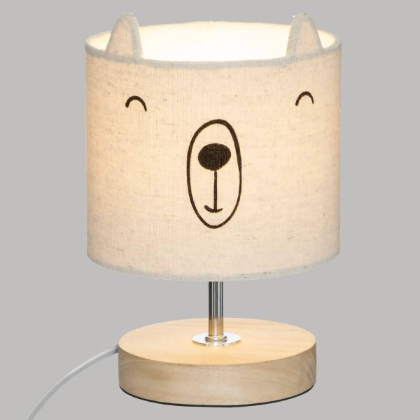 DekorStyle Dětská stolní lampa BEAR krémová