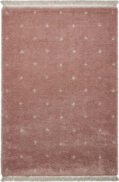 Růžový koberec Think Rugs Boho Dots, 160 x 220 cm