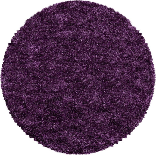 Tmavě fialový kulatý koberec ø 160 cm Fluffy – Ayyildiz Carpets