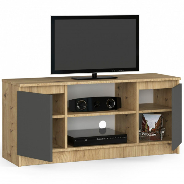 Stolek pod TV RTV 120 2D 1P dub artisan / šedý