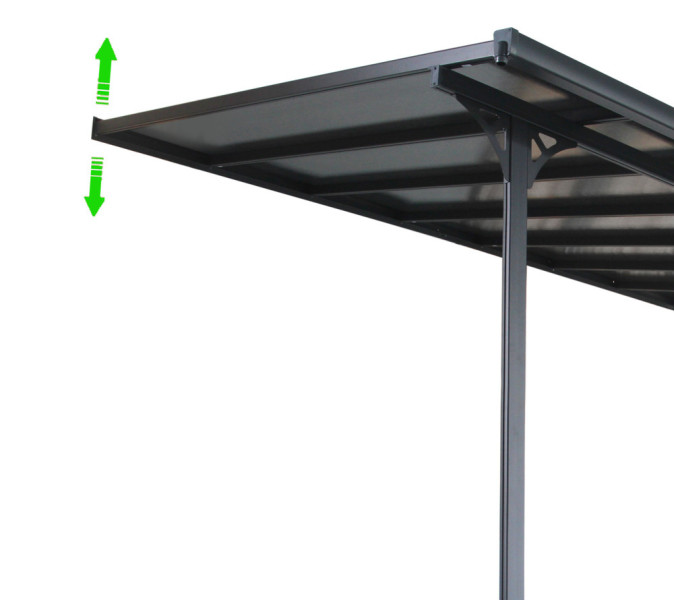 BRUCE H pergola - ŠEDÝ polykarbonát