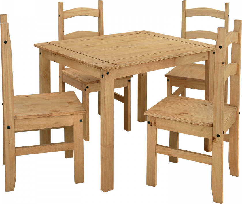 Idea Stůl100 × 80 + 4 židle CORONA 3 vosk