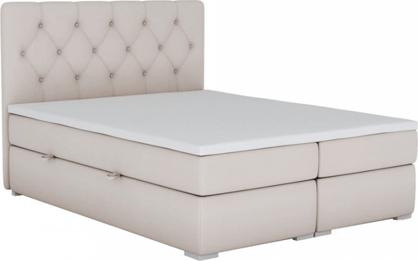 Tempo Kondela Postel ESHLY boxspring, 160x200, béžová + kupón KONDELA10 na okamžitou slevu 3% (kupón uplatníte v košíku)