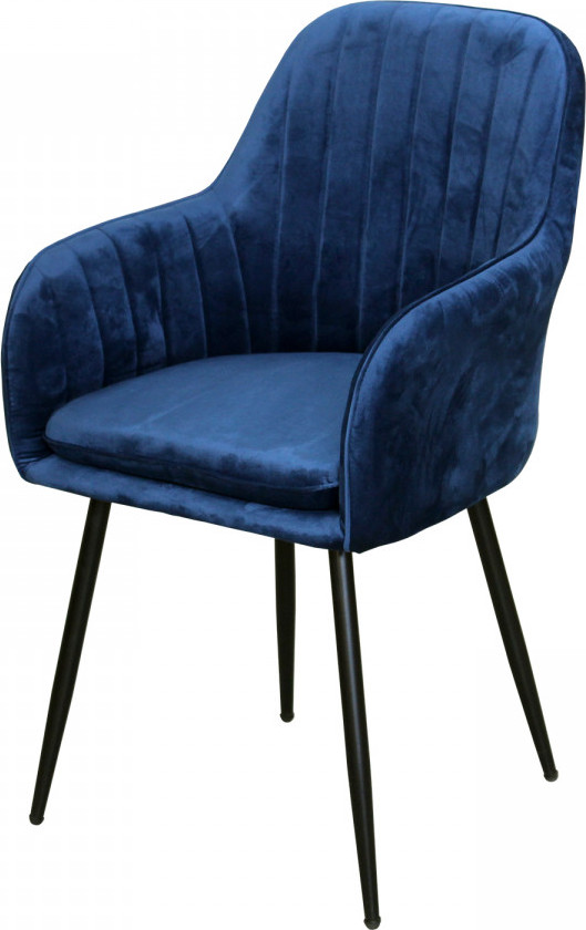 Idea Jídelní židle DELTA modrý samet