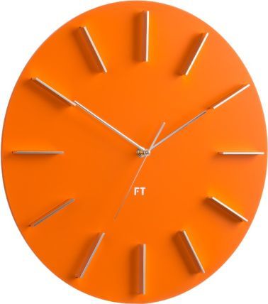 Dětské designové nástěnné hodiny  FT2010OR Round orange 40cm