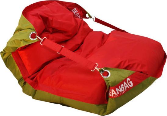 Sedací pytel BeanBag duo-scarlet rose-green frog