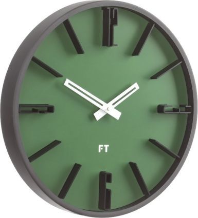 Designové nástěnné hodiny  FT6010GR Numbers 30cm