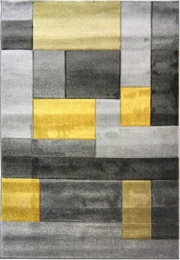 Šedo-žlutý koberec Flair Rugs Cosmos, 120 x 170 cm