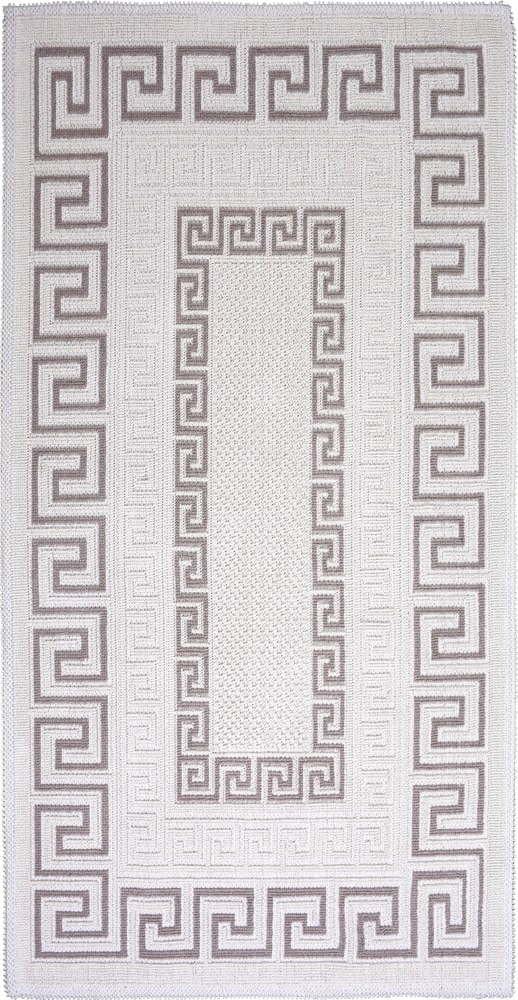 Šedobéžový bavlněný koberec Vitaus Versace, 100 x 150 cm