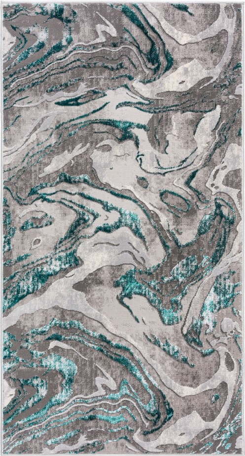 Šedo-tyrkysový koberec 120x170 cm Marbled – Flair Rugs