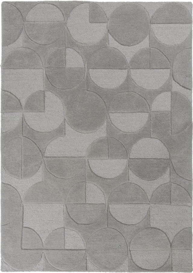 Šedý vlněný koberec Flair Rugs Gigi, 120 x 170 cm