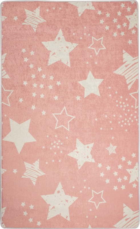 Dětský koberec Pink Stars, 140 x 190 cm