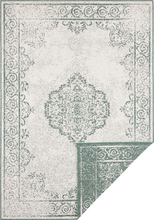 Zeleno-krémový venkovní koberec NORTHRUGS Cebu, 200 x 290 cm